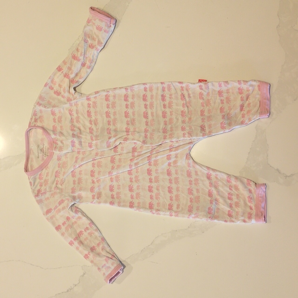 Magnetic Me | Pink Elephant Print | Size 0-3 Months | Pajama